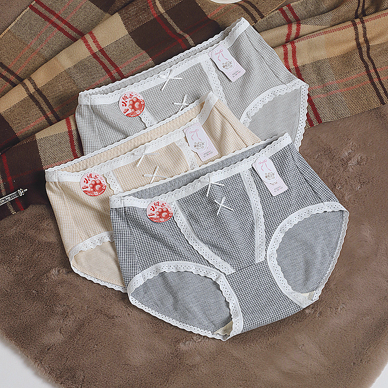黛丝少女磨毛暖暖绒内裤桑蚕丝裆