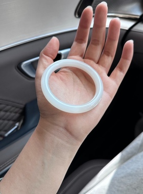 白玉手镯天然新疆细腻油润原色旺夫和田玉高品质白月光羊脂白玉镯