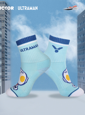 威克多victor胜利羽毛球袜子sk518jr儿童青少年奥特曼加厚毛巾底