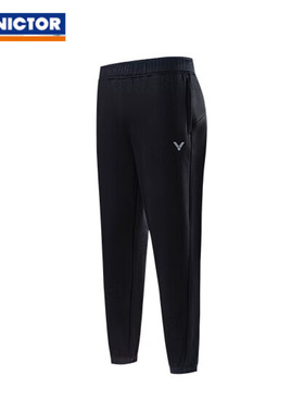 威克多victor胜利羽毛球长裤35806秋冬加厚拉链口袋束脚高弹力
