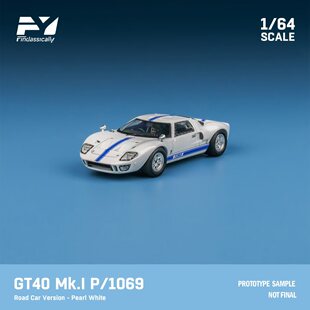 Findclassically 1:64 福特 GT40 MK I 白色街车版 合金汽车模型