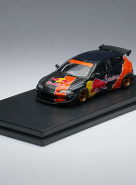 Onemodel 1:64 本田 EG6 火箭兔 黑红  RocketBunny 仿真汽车模型