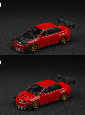 Findclassically 1:64 三菱 EVO IX 引擎盖可开 合金汽车模型
