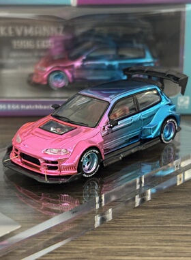 DCM 1:64 Kevmannz GT EG6 Hatchback 爆改 电镀流光 汽车模型