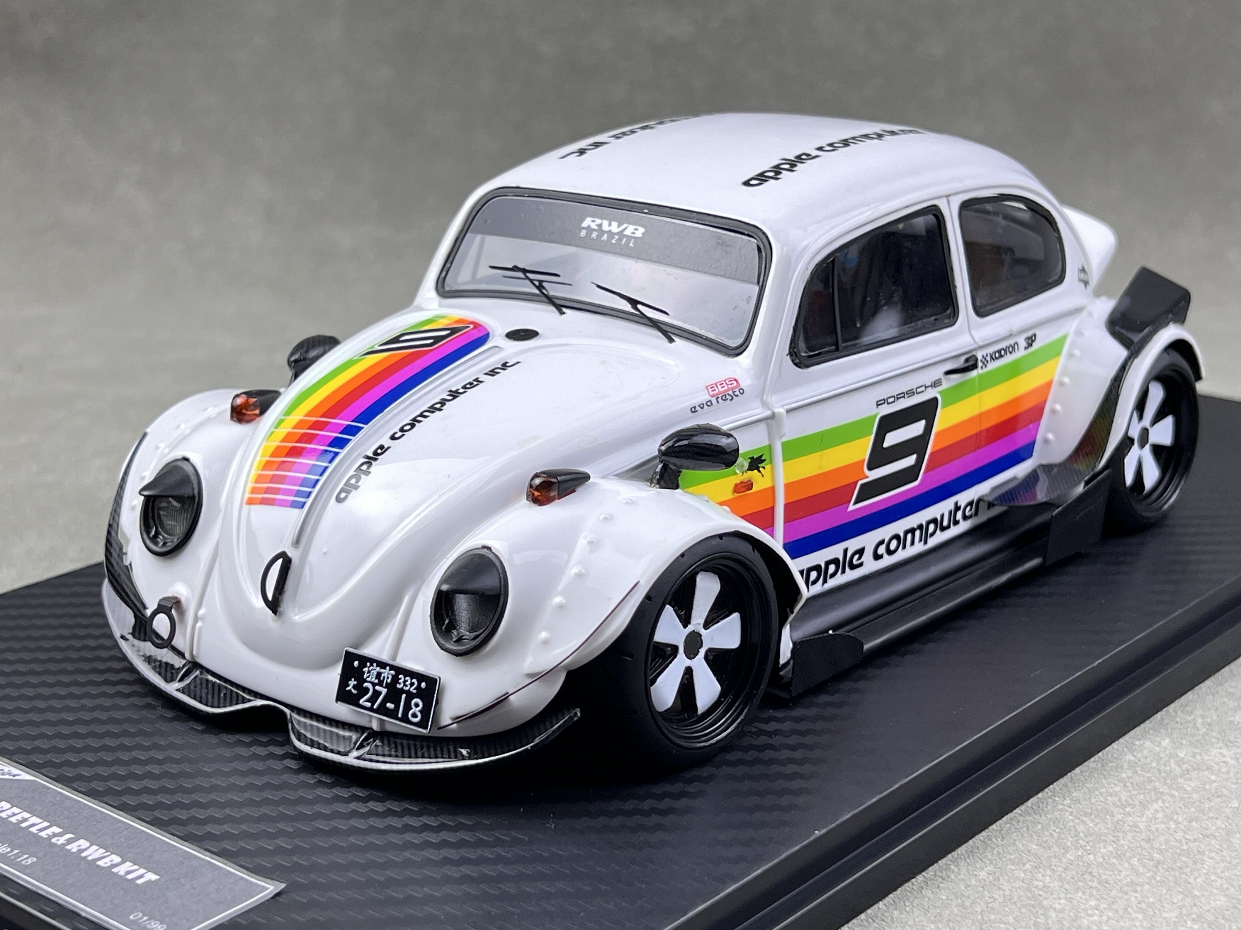 MYC 1:18 大众 甲壳虫 VW Beetle RWB改装 树脂仿真汽车模型