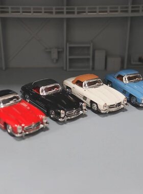 DCM 1:64 奔驰 300SL 敞篷 前后盖可开 合金仿真汽车模型