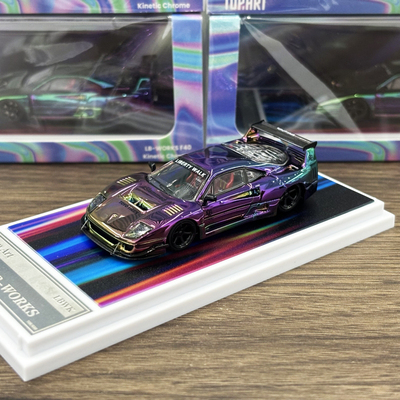 TopArt 1:64 法拉利 LBWK F40 幻彩电镀 合金仿真汽车模型