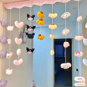 三丽鸥少女心门帘美乐蒂布丁狗门帘隔断帘客厅玄关装饰卧室挂帘