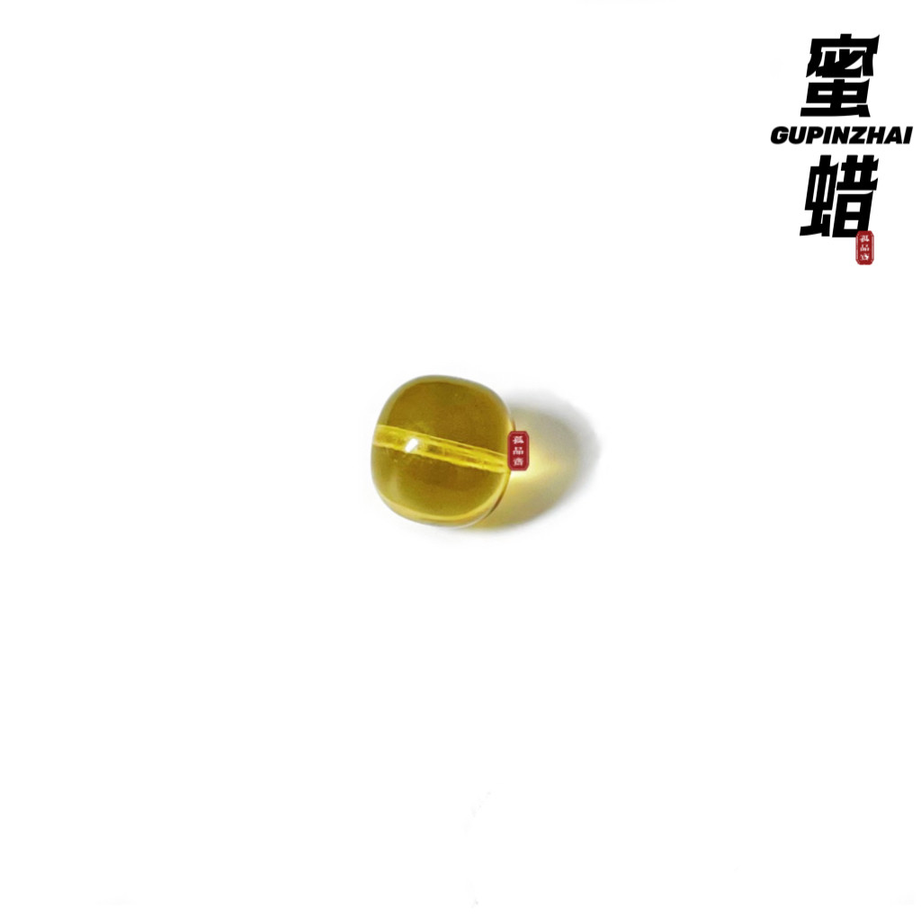 蓝珀琥珀蜜蜡老型珠天然
