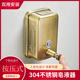 酒店家用浴室仿古304不锈钢皂液器金色洗手液盒拉丝沐浴露容器瓶
