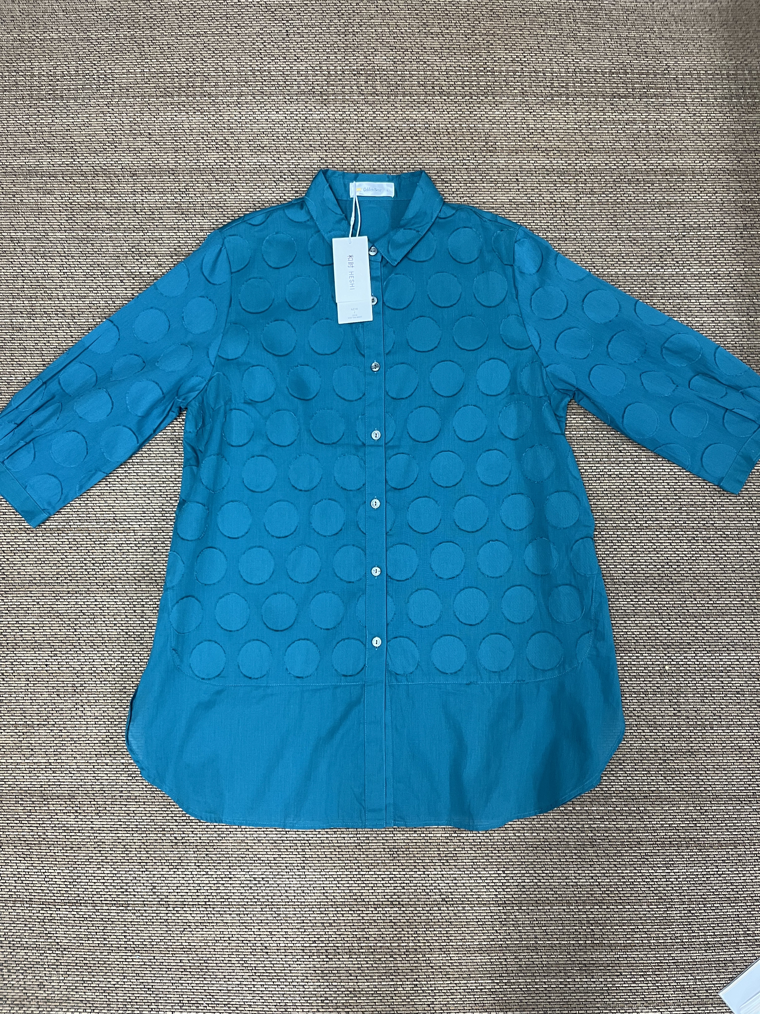 日本品牌订单春夏款女士中袖纯棉衬衣中长款休闲日常薄款衬衣