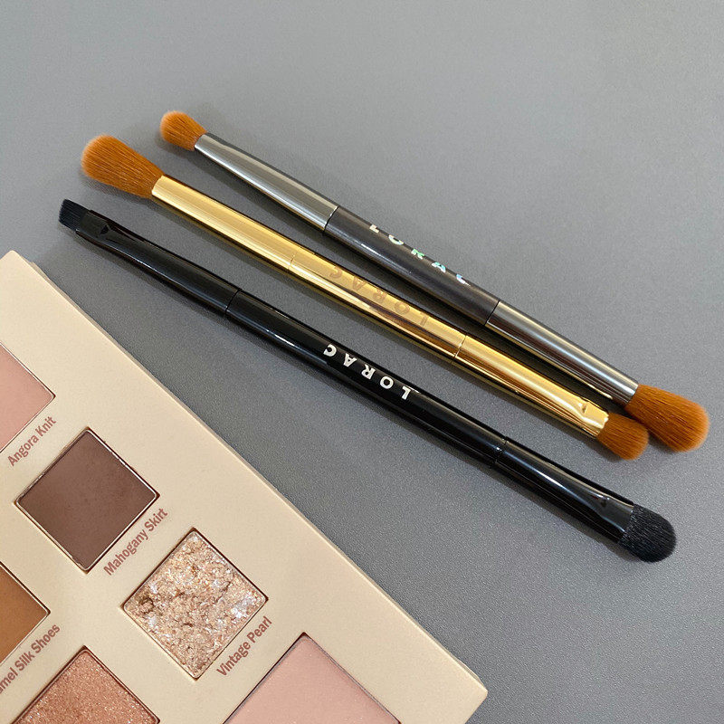 清库存3支8元 美国LOARC双头化妆刷眼影刷晕染刷鼻影刷斜角眉刷