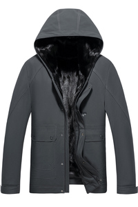YP男士貂皮真皮水貂皮克服整貂内胆皮草大衣冬加厚图片