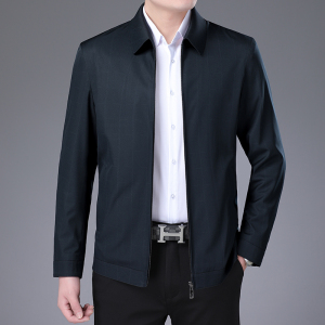 JB9881外套2023新款夹克衫男翻领拉链商务休闲男装中年爸爸装P155图片