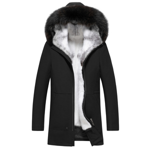 YP男士貂皮真皮水貂皮克服整貂十字貂内胆皮草大衣图片