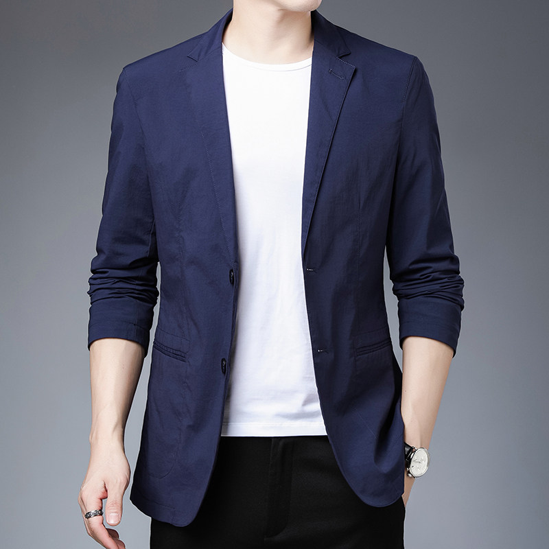 K8638秋季新款西装男西服简约外套商务休闲单西男装P195图片