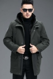 Y29011男士连帽水貂内胆派克服连帽青年皮草大衣多口袋P800，男装皮衣，电商B360