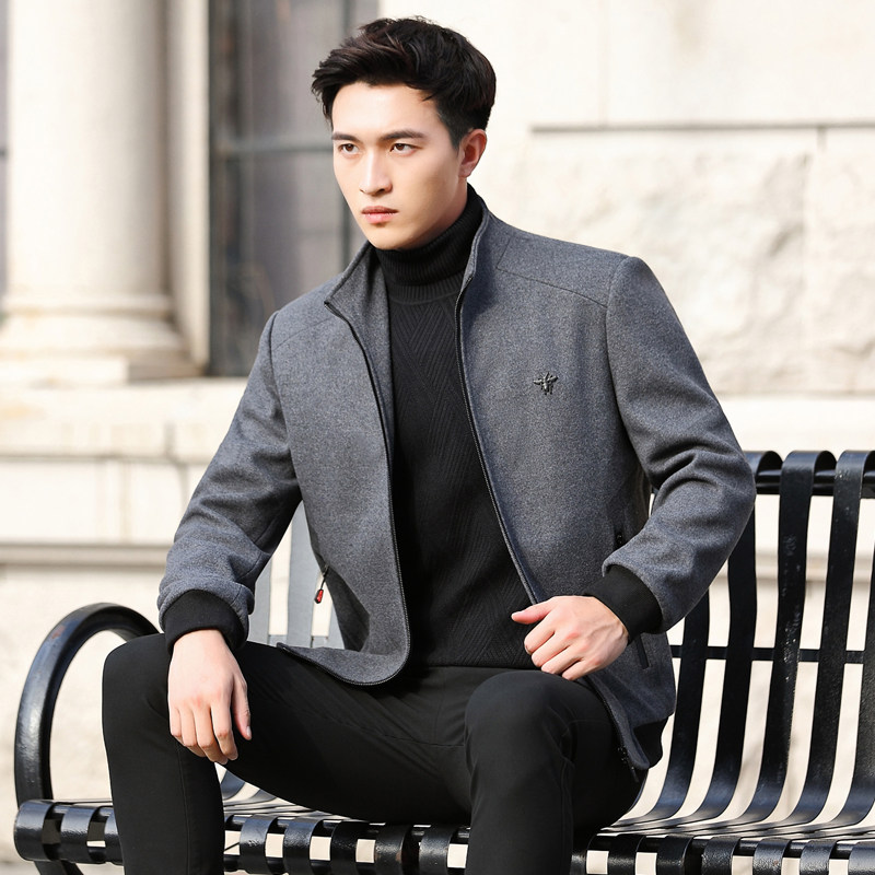 XX1921大货主推冬季新款毛呢大衣男士夹克外套商务男装P115，男装毛呢大衣，电商B360