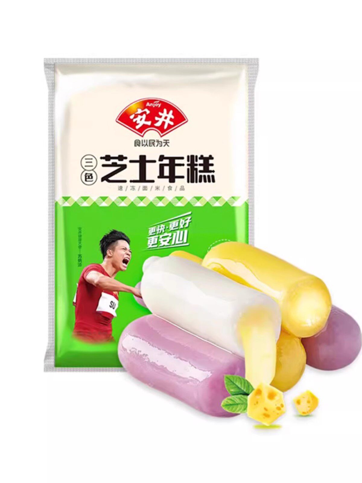 安井三色芝士年糕条500g夹心拉丝韩式火鸡面韩国风味火锅食材年糕