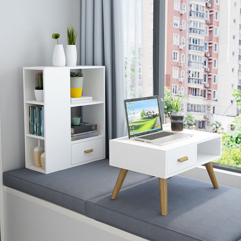 窗户柜子飘窗柜书桌书柜一体储物柜卧室创意组合多功能榻榻米桌子