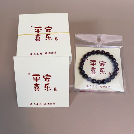 8x8cm韩版方形手串包装卡片皮筋发圈手链纸卡手镯卡片手链袋防尘