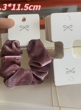 蝴蝶结饰品包装大卡片绒布发圈大肠圈吊牌项链卡纸一捆对折卡