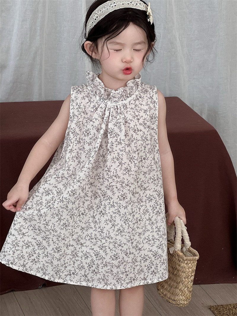 2025夏季新品女童韩版可爱甜美碎花吊带裙儿童洋气裙子宝宝连衣群