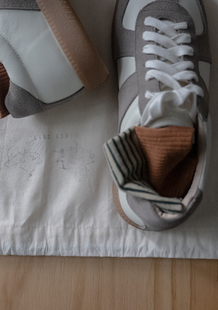 GAT牛皮反毛皮柔软拼接休闲板鞋 踏春 portrait life