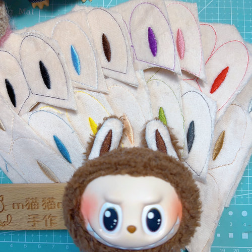 Labubu手作救星多色绣花耳朵上线labubu耳朵自制labubu大促