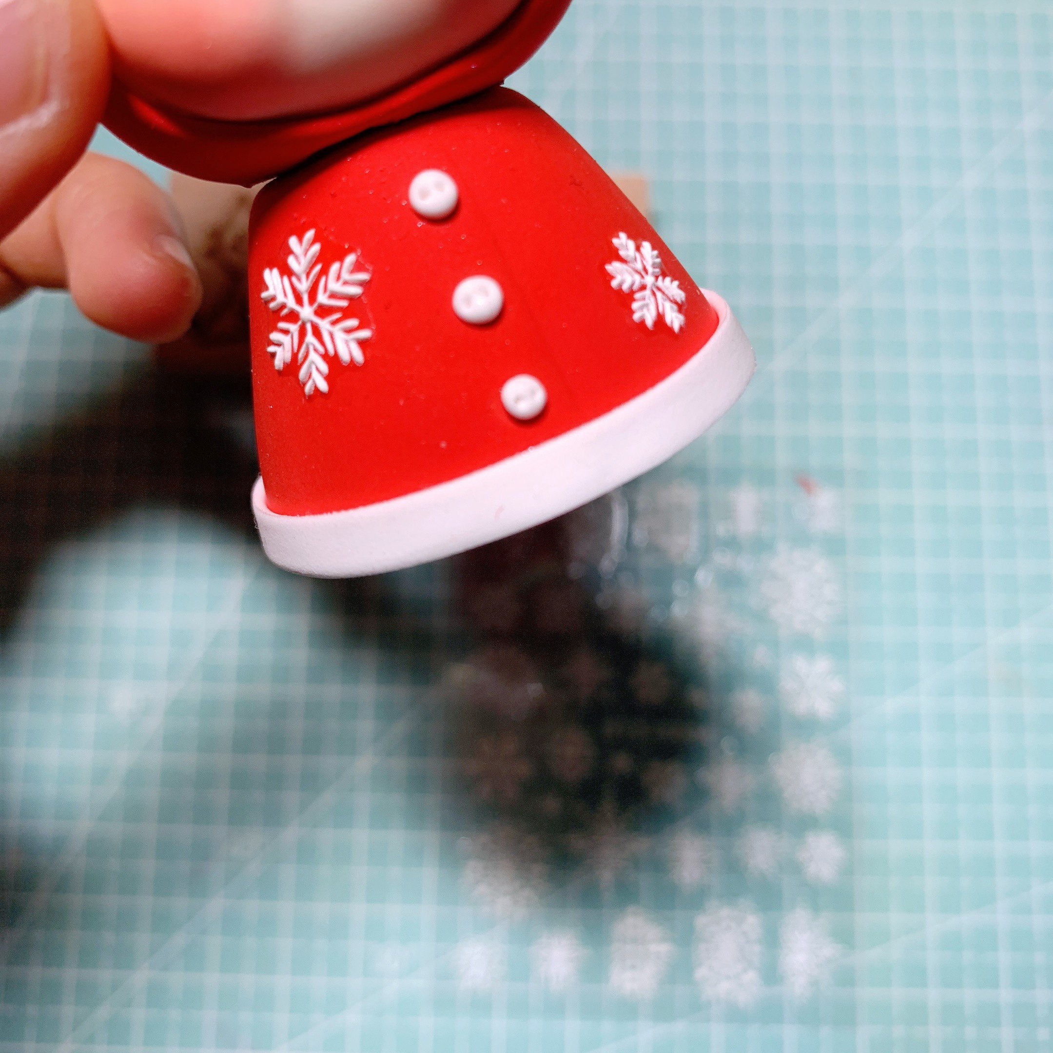 m猫猫m手作超轻粘土立体雪花贴纸圣诞雪花贴纸