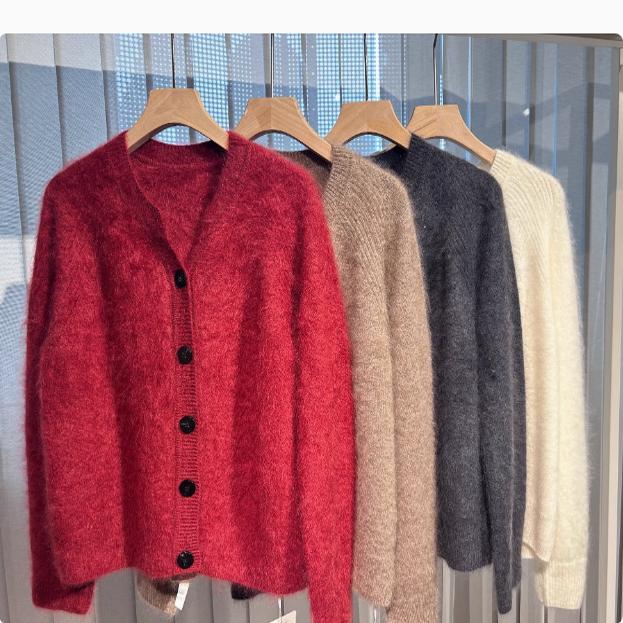 2024秋冬新款羊绒拉毛开衫917
