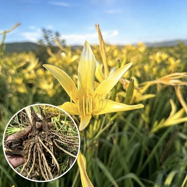 祁东黄花菜苗现挖种苗包成活图片