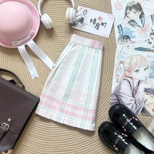 椿屋町【椿禾诗】原创正品制服格裙学院风甜美显白百搭套装