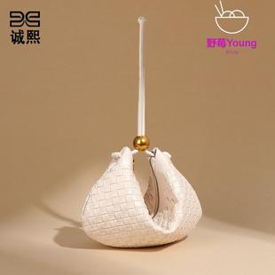 时尚 新款 休闲百搭腋下包小清新女士纯色单肩饺子包外贸小包包