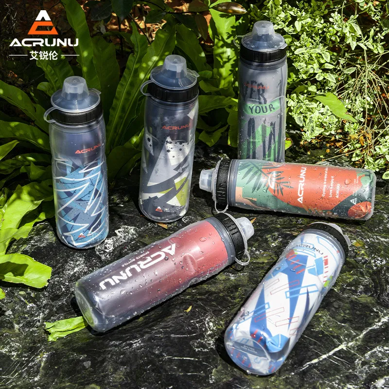 ACRUNU挤压式骑行水壶大容量耐高温太空杯健身户外骑行运动保冰壶 - 实物图