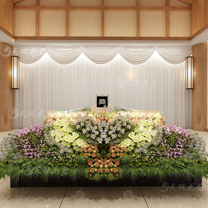 高仿真大型陵园花艺扫墓祭祀绢花束殡仪馆装饰假花手工定制殡葬花