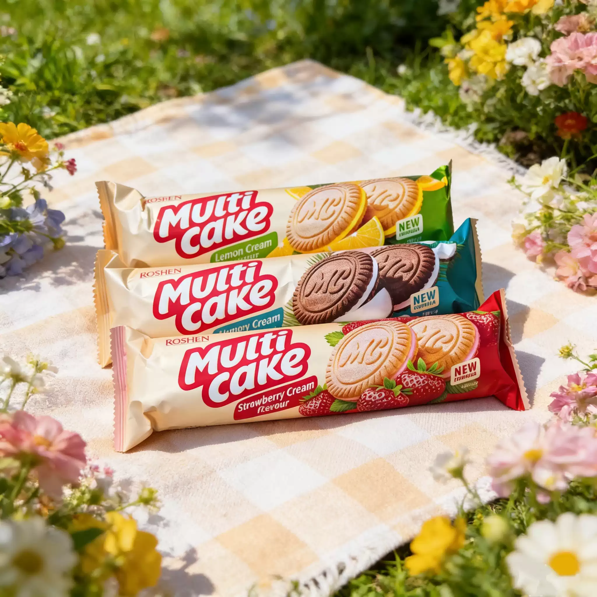 Roshen Multi Cake 乌克兰原装进口巧克力夹心饼干180g休闲零食搭