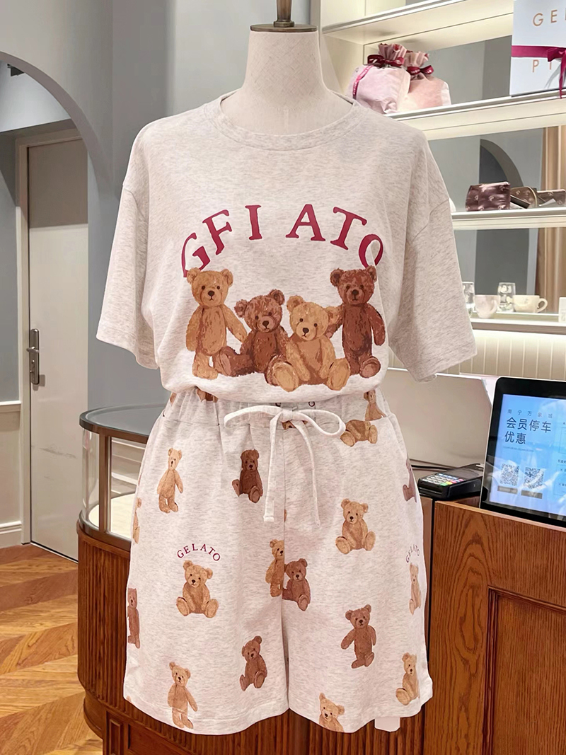 宽松日系两件套外穿莫代尔睡衣