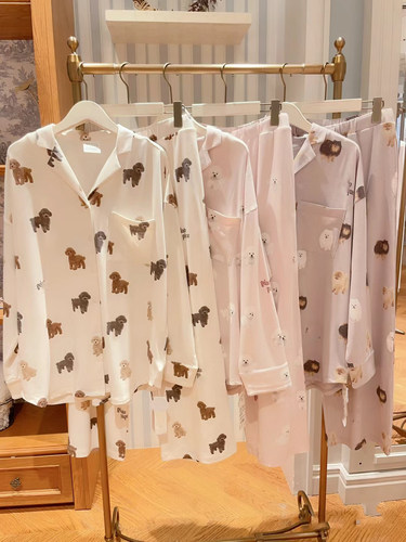 女纯棉翻领睡衣家居服