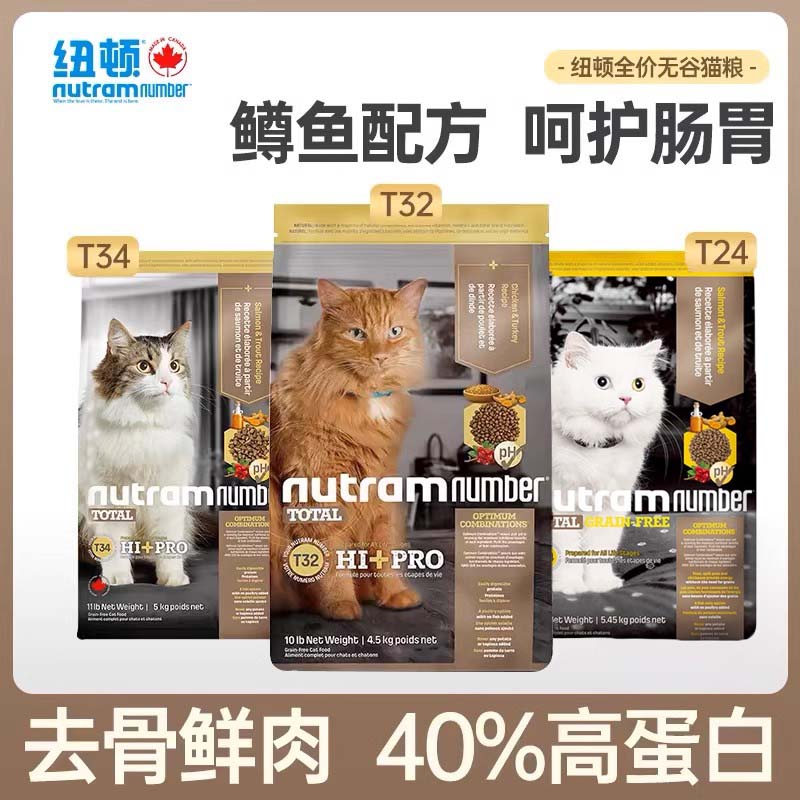 加拿大纽顿t24三文鱼T32火鸡猫粮