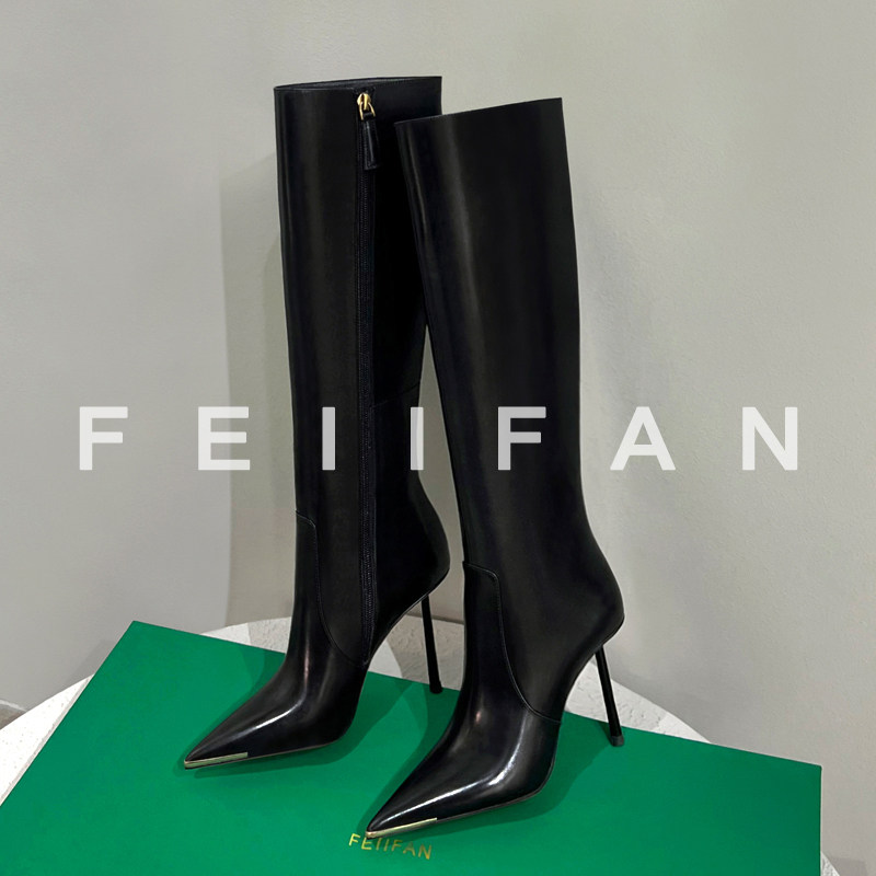 长筒靴女2025秋冬新款黑色高跟鞋细跟巨好看法式小个子不过膝靴子,女鞋,时装靴,淘宝优惠券,粉丝福利购,淘宝优惠卷