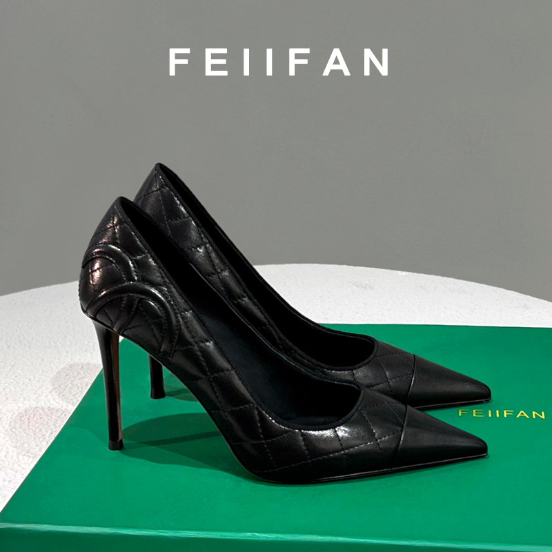 黑色高跟鞋2025新款秋冬女士细跟气质高级不累脚法式绝美尖头单鞋