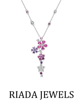 925银满钻繁花锦簇项链