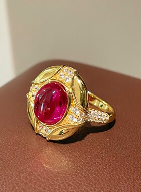 925银镀金高碳钻意式闪钻戒指