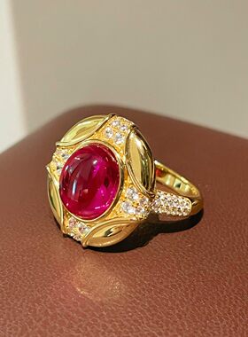 925银镀金高碳钻意式闪钻戒指