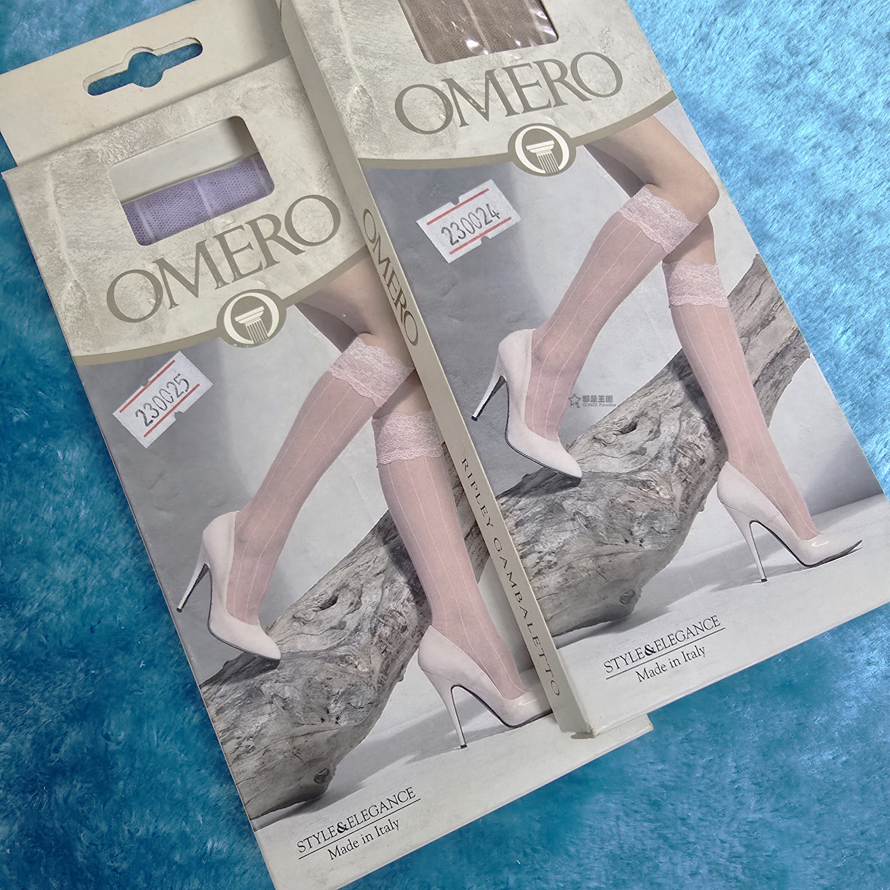 意大利进口omero蕾丝短袜甜长筒袜