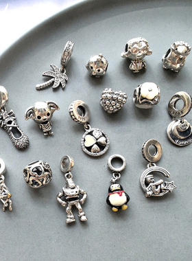 韩国 S925纯银小吊坠 多款复古个性 小天使贝壳花丘比特爱心合辑