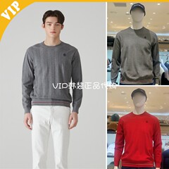 韩国正品代购Munsingwear 高尔夫男装24春罗纹宽松圆领打底针织衫