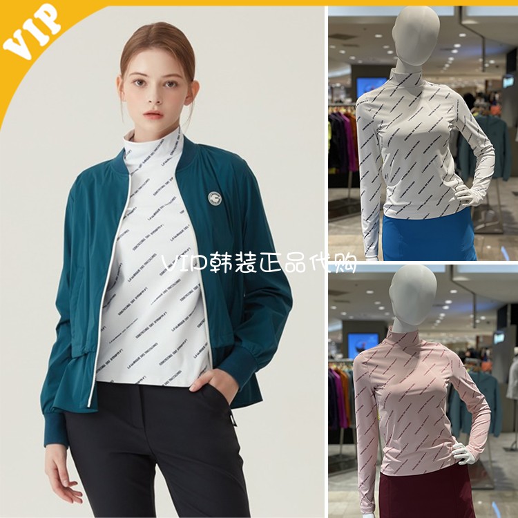 LeCoq公鸡立领拉绒保暖打底衫女