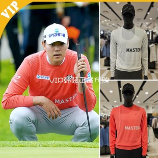 MASTER 24春LOGO拼接圆领打底针织衫 BUNNY高尔夫男装 韩国正品 代购